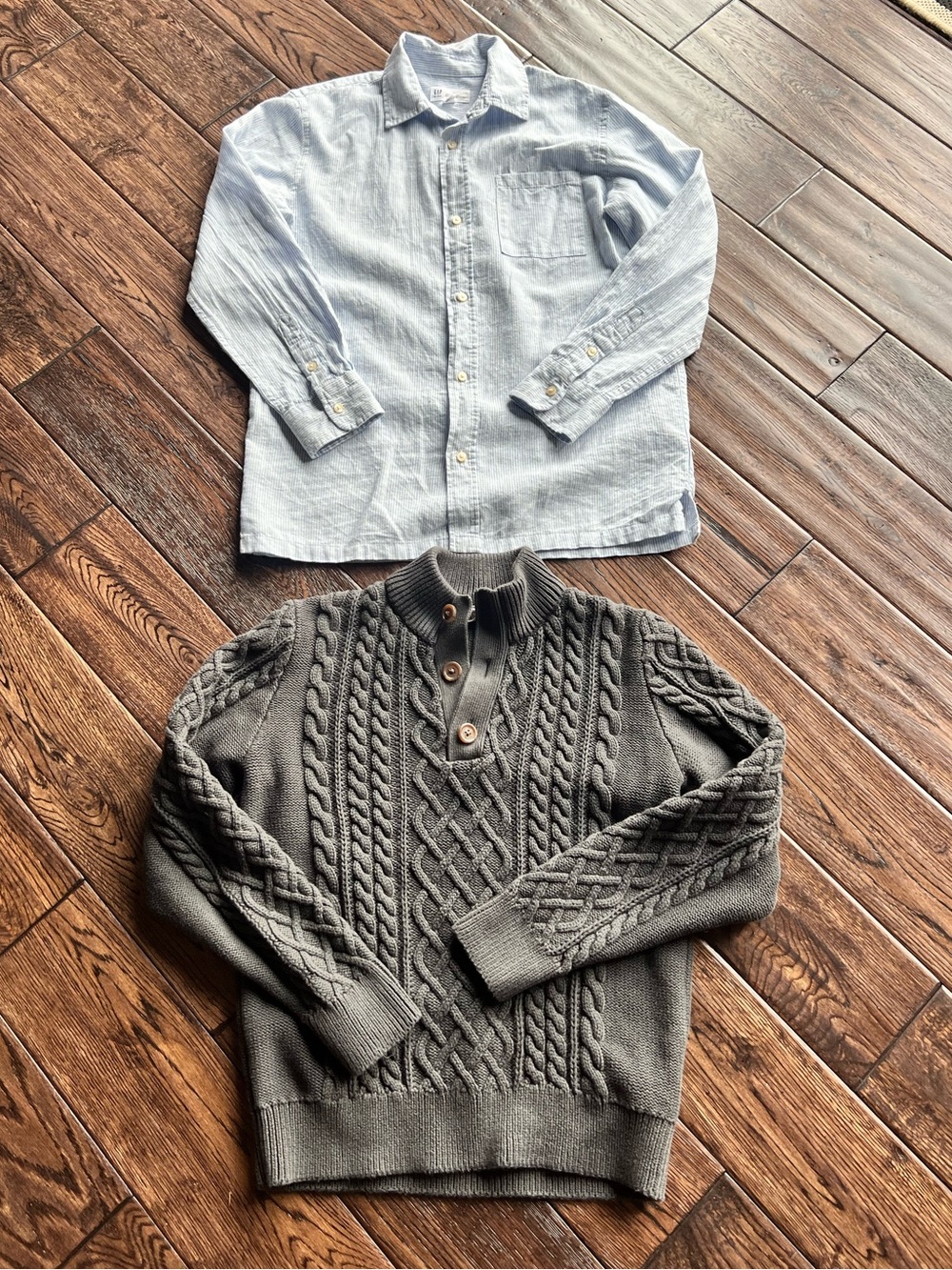 GAP Light Blue Casual Button-Down Shirt
